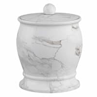 Providence Belle Grey & White Marbled Bath Container, 5"