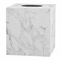 Providence Belle Grey & White Marbled Tissue Box, 6"