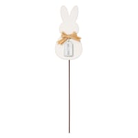 Honeybloom White Easter Bunny Garden Pick, 14"