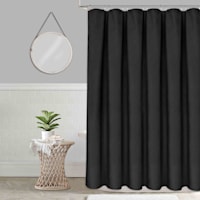 Tilly Black Diamond Embossed Shower Curtain, 72"