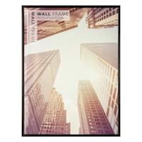 20x30 Matted to 11x17 Thin Black Linear with White Mat Photo Wall Frame