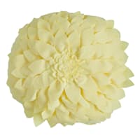 Lemon Meringue Petal Outdoor Throw Pillow, 18"