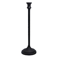 Black Metal Taper Candle Holder, 15.5"