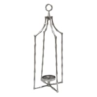 Grace Mitchell Oversized Silver Metal Floor Lantern, 28"