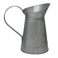 Galvanized Metal Vase, 8.5"