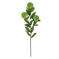 3-Bulb Green Thistle Floral Spray, 31.5"