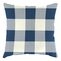Navy Buffalo Plaid Oversized Square Outdoor Throw Pillow, 20"