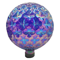 Iridescent Purple Glass Garden Gazing Ball, 10"