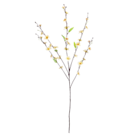 Yellow Peach Blossom Floral Stem, 36.5"