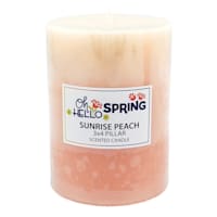 Sunrise Peach Scented Ombre Pillar Candle, 3x4