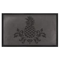 Pineapple Damask Doormat, 18x30