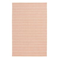 (E440) Clyde Peach Striped Outdoor Area Rug, 5x7