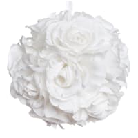 White Rose Kissing Ball, 6"