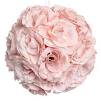 Pink Rose Kissing Ball, 8"