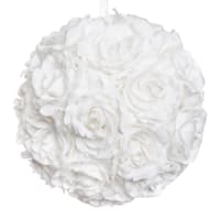 White Rose Kissing Ball, 8"