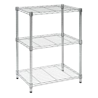 3-Tier Metal Shelving Unit, Chrome