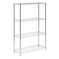 4-Tier Metal Shelving Unit, Chrome