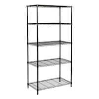 5-Tier Metal Shelving Unit, Black