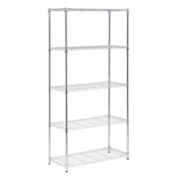 5-Tier Metal Shelving Unit, Chrome