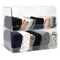 Clear Closet Storage Bin, 12.5x8.5