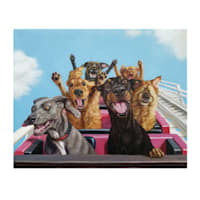 Dogs Rollercoaster Canvas Wall Art, 16x12