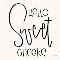 Hello Sweet Cheeks Canvas Wall Art, 12"