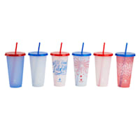 6-Pack At Home Color Changing Cups, 24oz (Red, White & Blue)