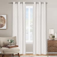Honeybloom Tan Top Side Diamond Light Filtering Curtain Panel, 84"