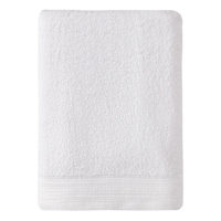 Honeybloom Plush Performance Solid White Bath Towel, 30x54