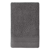 Honeybloom Plush Performance Solid Dark Grey Washcloth, 13"