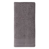 Honeybloom Plush Performance Solid Dark Grey Hand Towel, 16x28