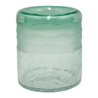 Ty Pennington Green Carved Recycled Glass Vase, 6"