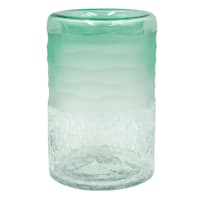 Ty Pennington Green Carved Recycled Glass Vase, 8"