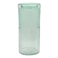 Ty Pennington Green Carved Recycled Glass Vase, 12"