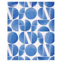 Tracey Boyd Blue Shapes Canvas Wall Art,11x14