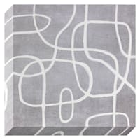 Woven White Lines Abstract Canvas Wall Art, 28"