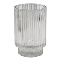Grey Glass Votive Candle Holder, 4"