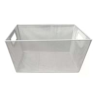 White Mesh Metal Pantry Basket