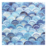 Tracey Boyd Blue Scalloped Canvas Wall Art, 16"