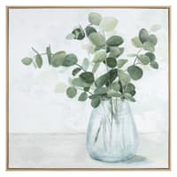 Honeybloom Framed Botanical Floral Vase Canvas Wall Art, 24"