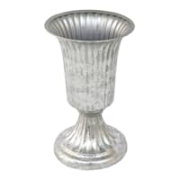 Grace Mitchell Silver Fluted Metal Vase, 7.5"