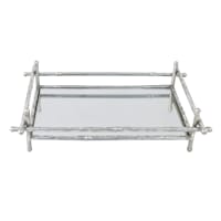 Grace Mitchell Silver Metal Mirrored Tray,10x7
