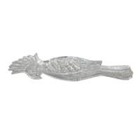 Grace Mitchell Silver Metal Parrot Decorative Tray, 14"