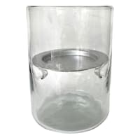 Picado Glass Candle Holder, 9"