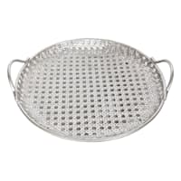 Grace Mitchell Round Woven Metal Tray, 18"