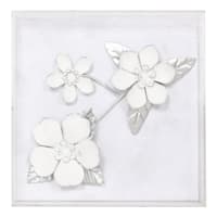 Grace Mitchell White Floral Wall Art, 8"
