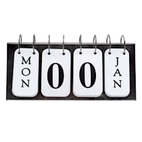 Galvanized Metal Flip Calendar