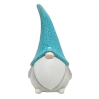 Sunny Club Outdoor Blue Terracotta Gnome Garden Statue, 14"