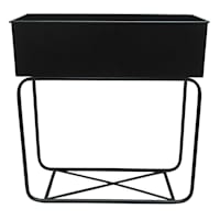 Black Metal Planter Stand, Large