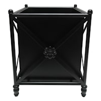 Black Metal Rectangle Stand Planter, Large